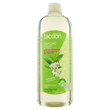Jacklon Sapone Liquido Ricarica con Antibatterico Tea Tree Oil 1000 ml